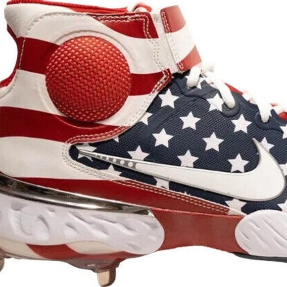 Nike Alpha Huarache Elite 3 Mid Stars & Stripes Cleats DA1675-416 SIZE 14.0 NWOB main image 5